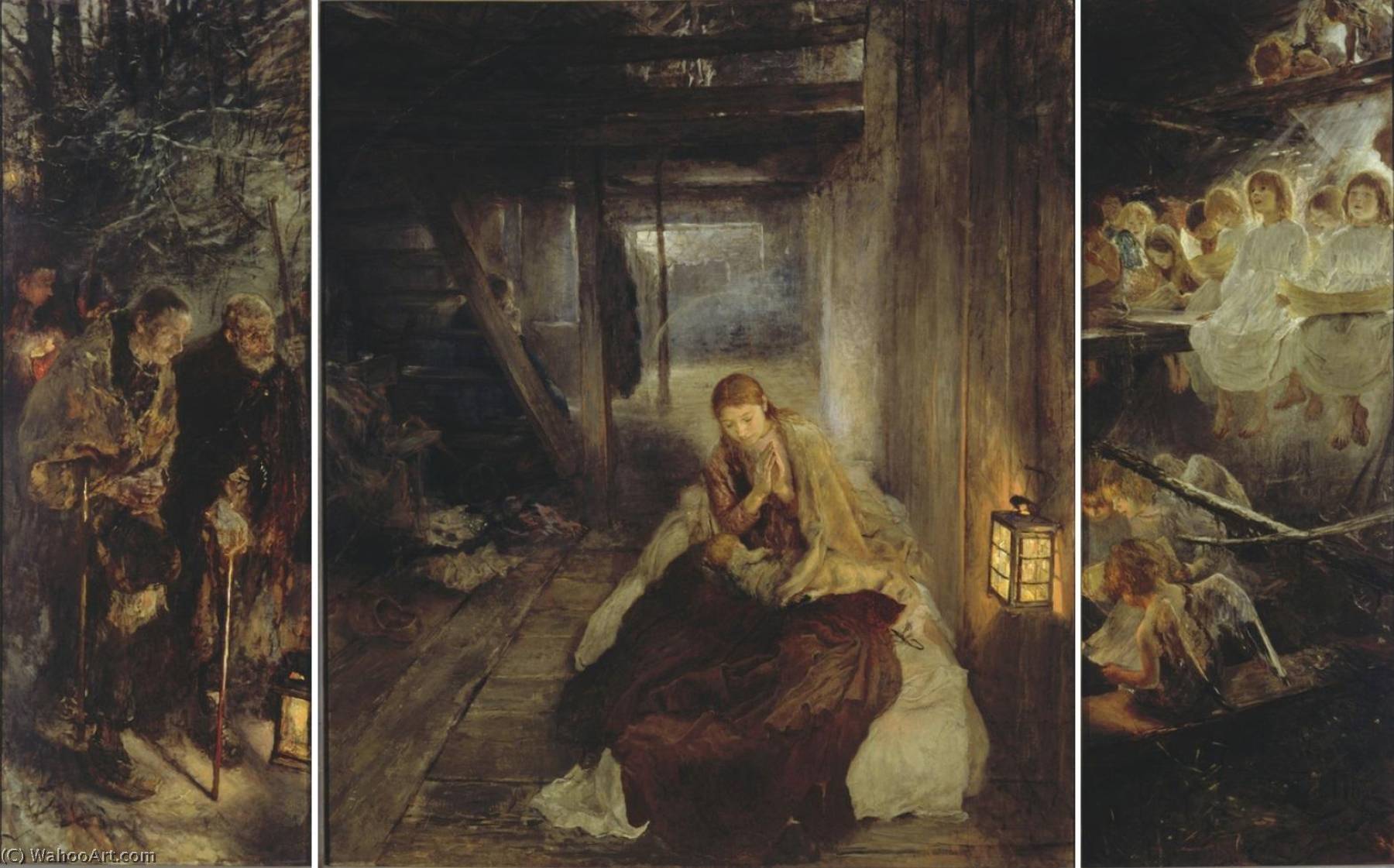 The Holy Night (triptych) — Фриц Фон Уде