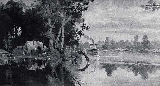 Panorama Of Lake Coeur D'alene, Idaho St. Joe River, (painting) — Von Luerzer