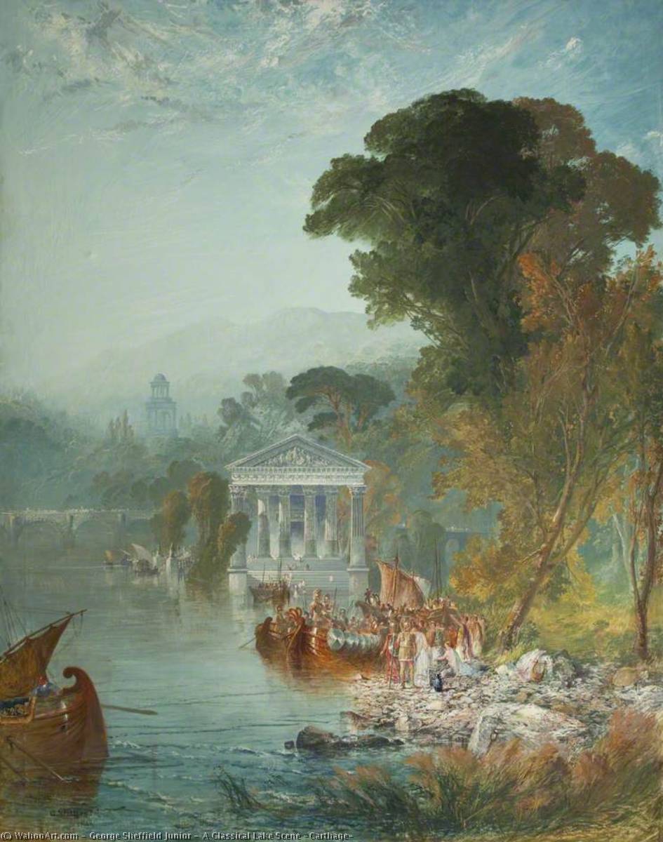A Classical Lake Scene (carthage) — George Sheffield Junior