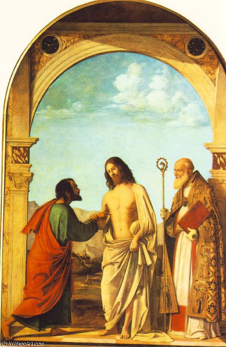 Incredulity Of St Thomas With St Magno Vescovo,gallerie — Giovanni Battista Cima Da Conegliano