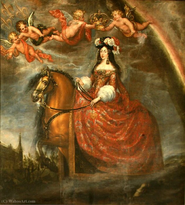 Equestrian Portrait Of Marie Louise D'orléans — Francisco Rizi