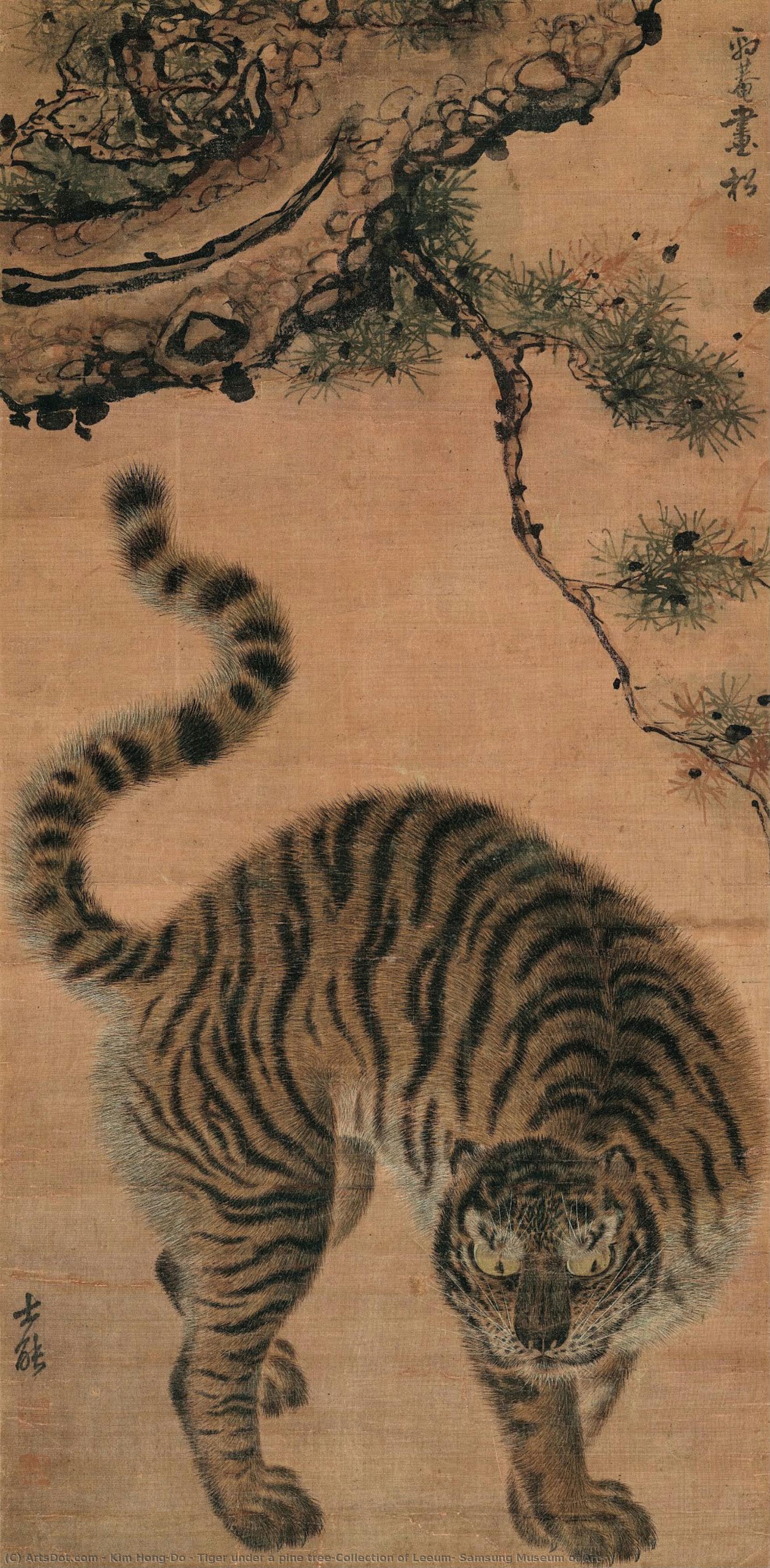 Tiger Under A Pine Tree(collection Of Leeum, Samsung Museum Of Art) — Ким Хон-до