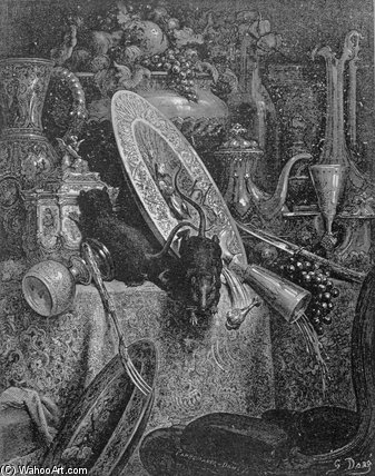 The City Rat And The Country Rat — Gustav Dore