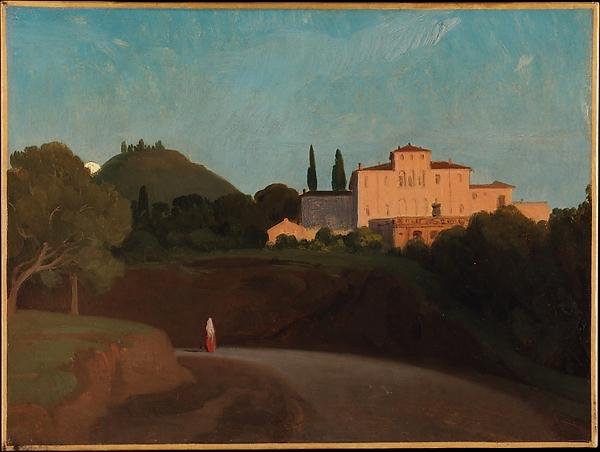 View Of The Villa Torlonia, Frascati, At Dusk — Paul Flandrin