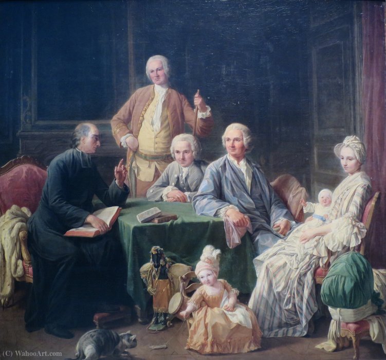 Portrait Of The Leroy Family By Nicolas-bernard Lépicié — Nikola Bernar Lepisje