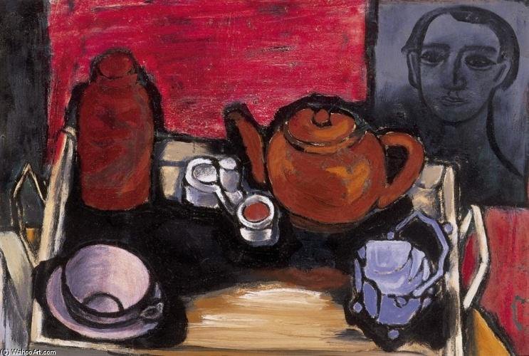Table Still Life With Self-portrait — Jeno Gadanyi