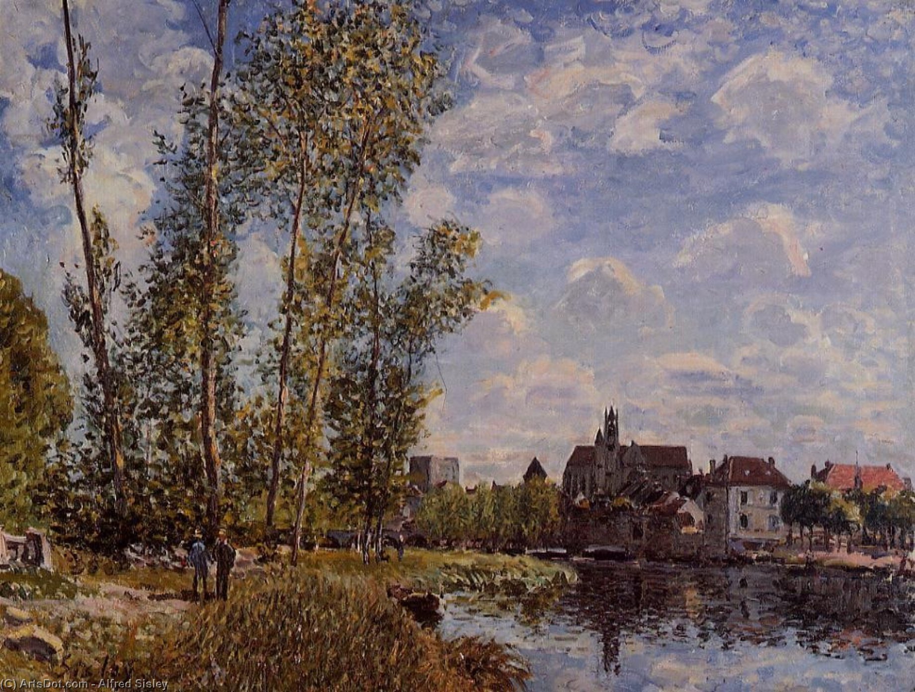 Moret, View From The Loing, May Afternoon — Alfred Sisley