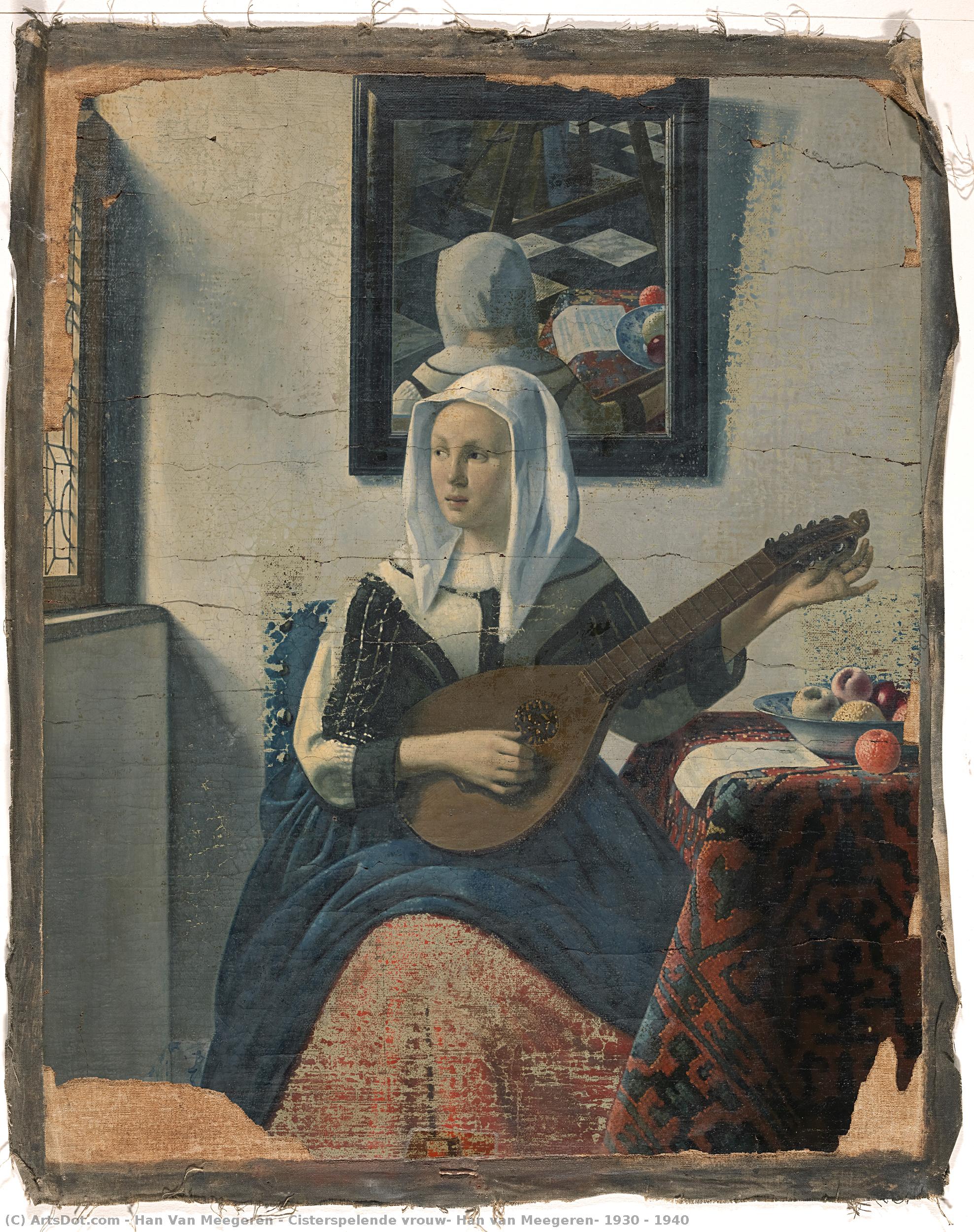 Cisterspelende Vrouw, Han Van Meegeren, 1930 - 1940 — Han Van Meegeren
