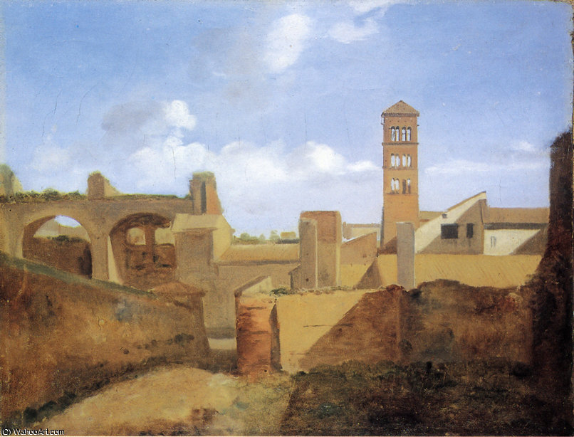 View Of The Church Of Santa Francesca Romana And The Basilica Of Constatine — François Marius Granet