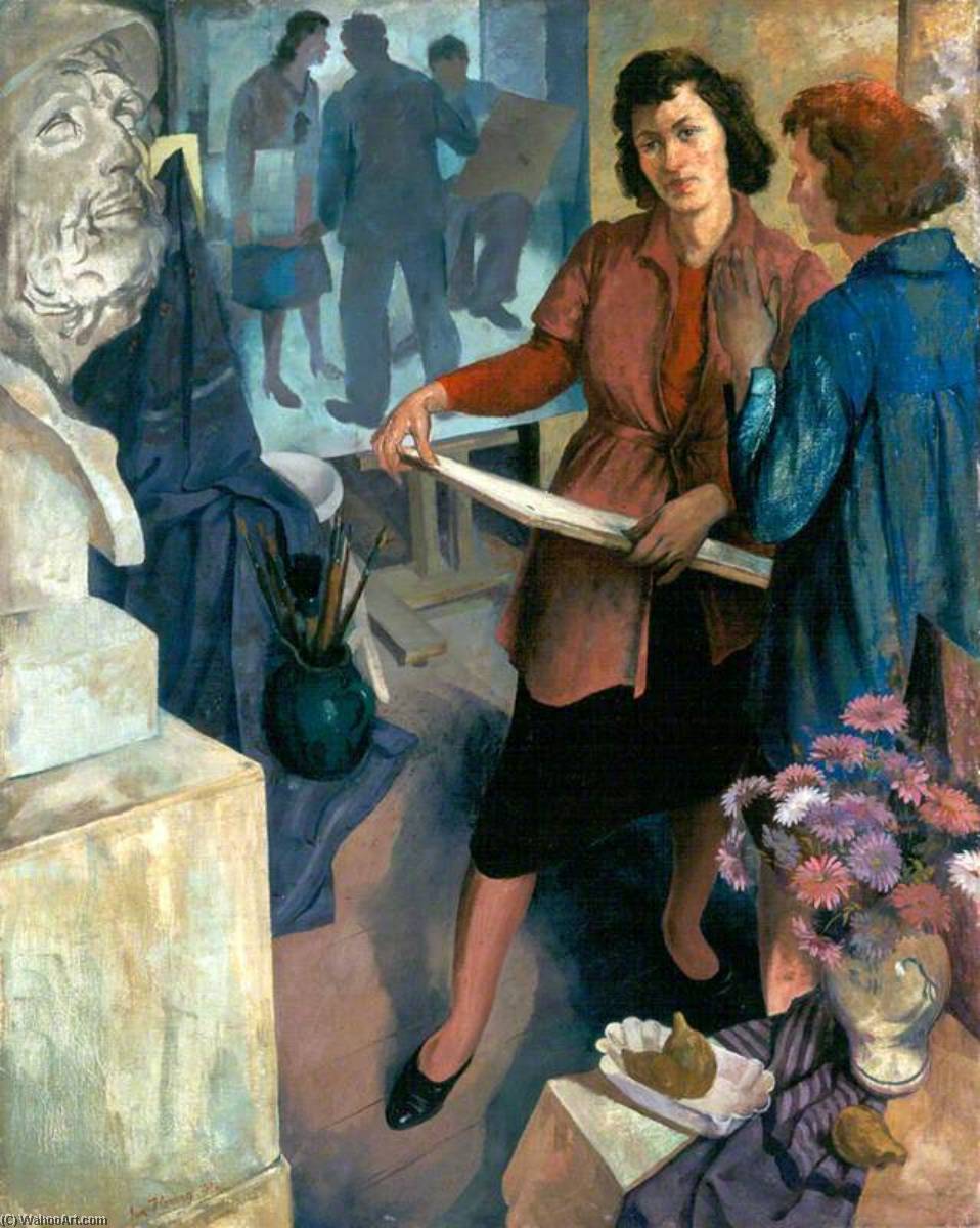 Art Students Preparing A Still Life — Ian Fleming