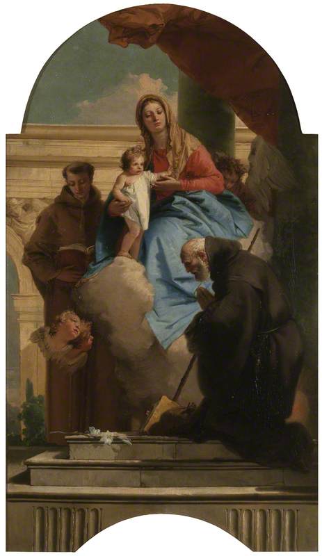 The Madonna Appearing To Saint Anthony Of Padua And Saint Francis Of Paula — Giandomenico Tiepolo