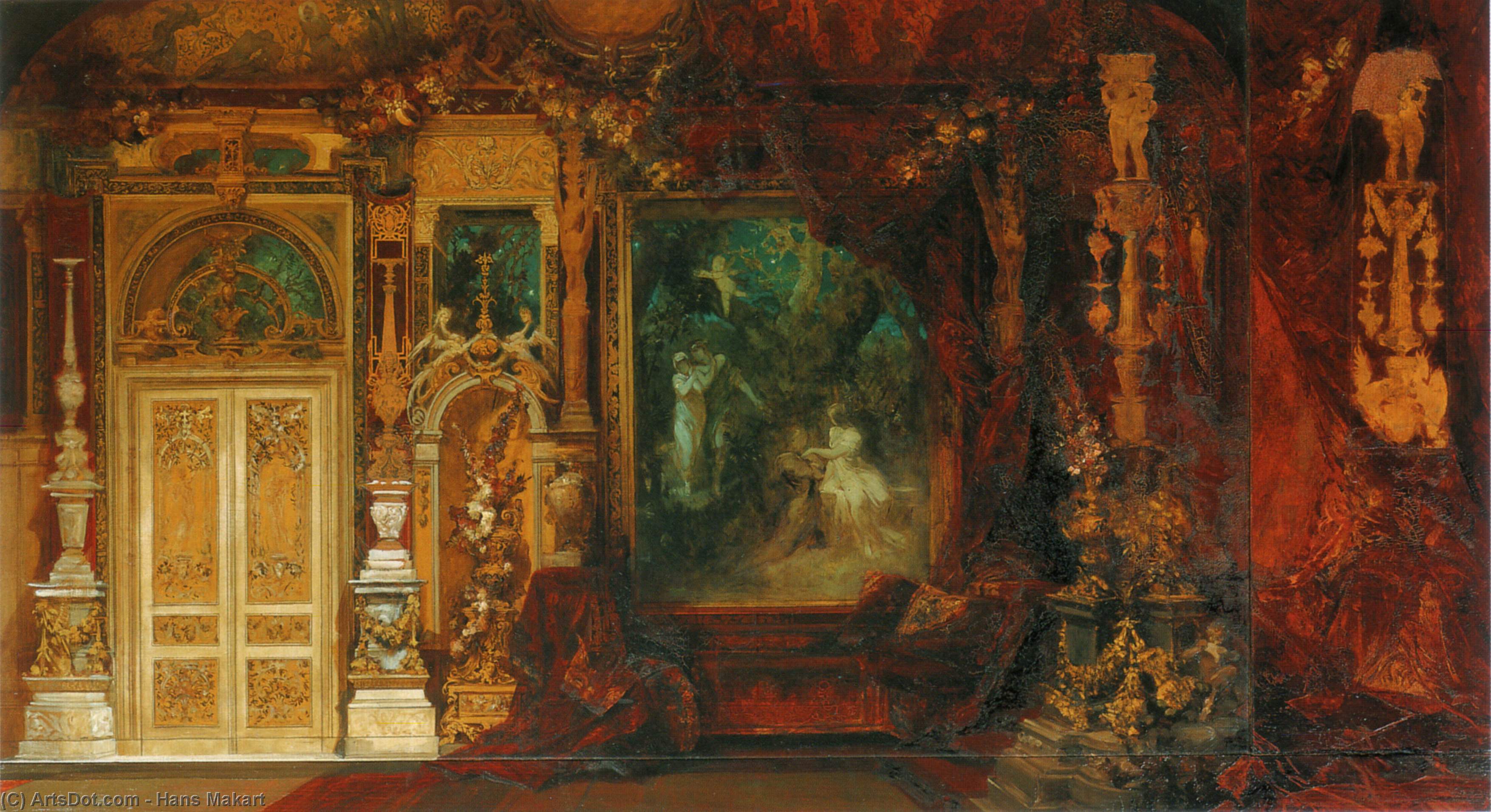 Der Sommernachstraum, Entwurf Zur Dekoration Eines Raumes In Der Hermesvilla — Hans Makart