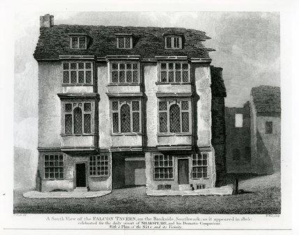A South View Of The Falcon Tavern, On The Bankside — Frederick Nash
