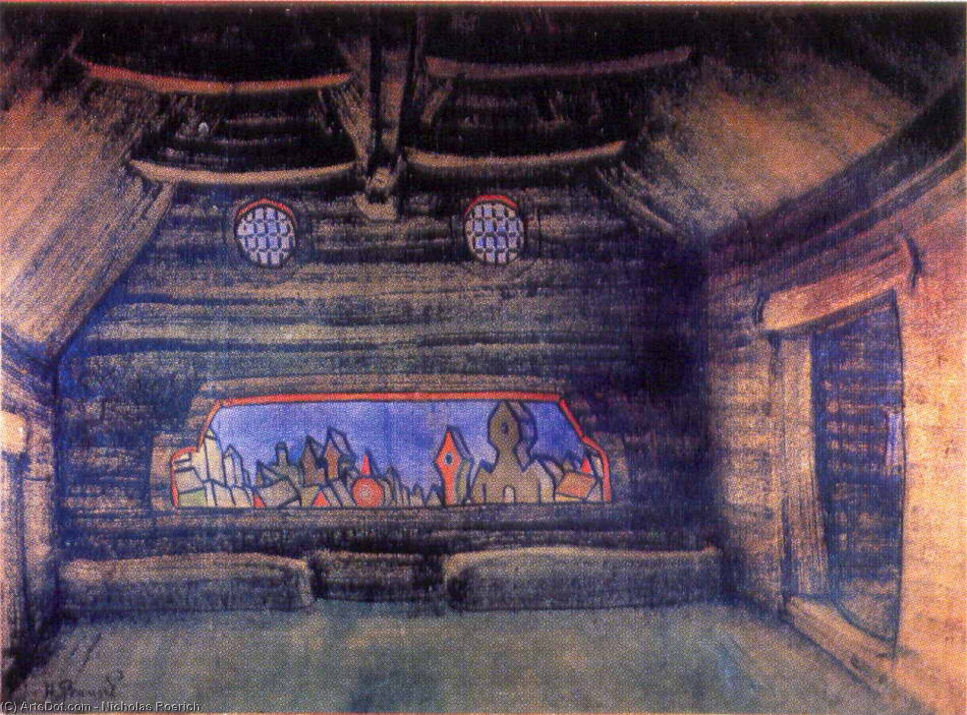 Terem Of Yaroslavna. New Moon. — Nicholas Roerich