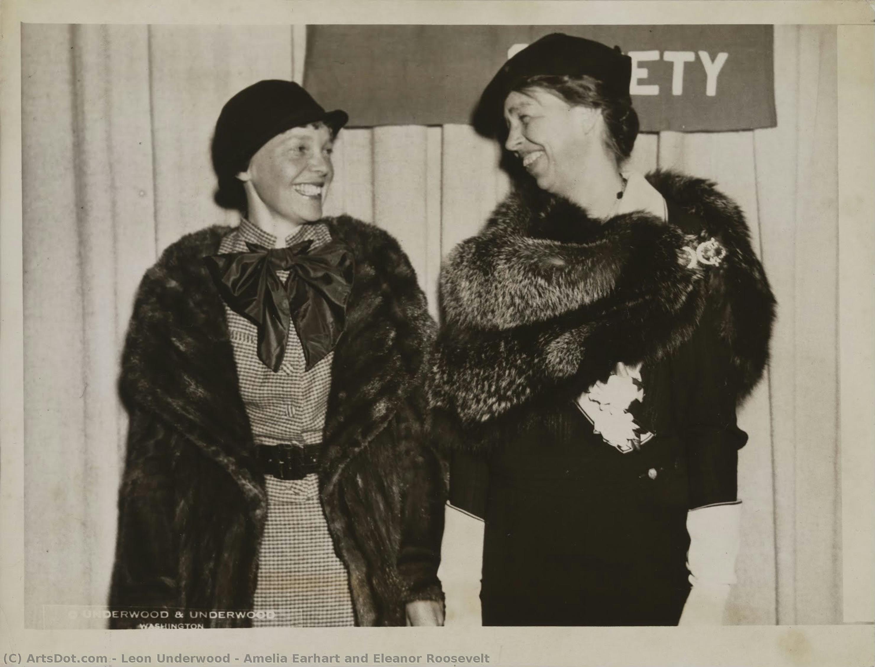 Amelia Earhart And Eleanor Roosevelt — Leon Underwood