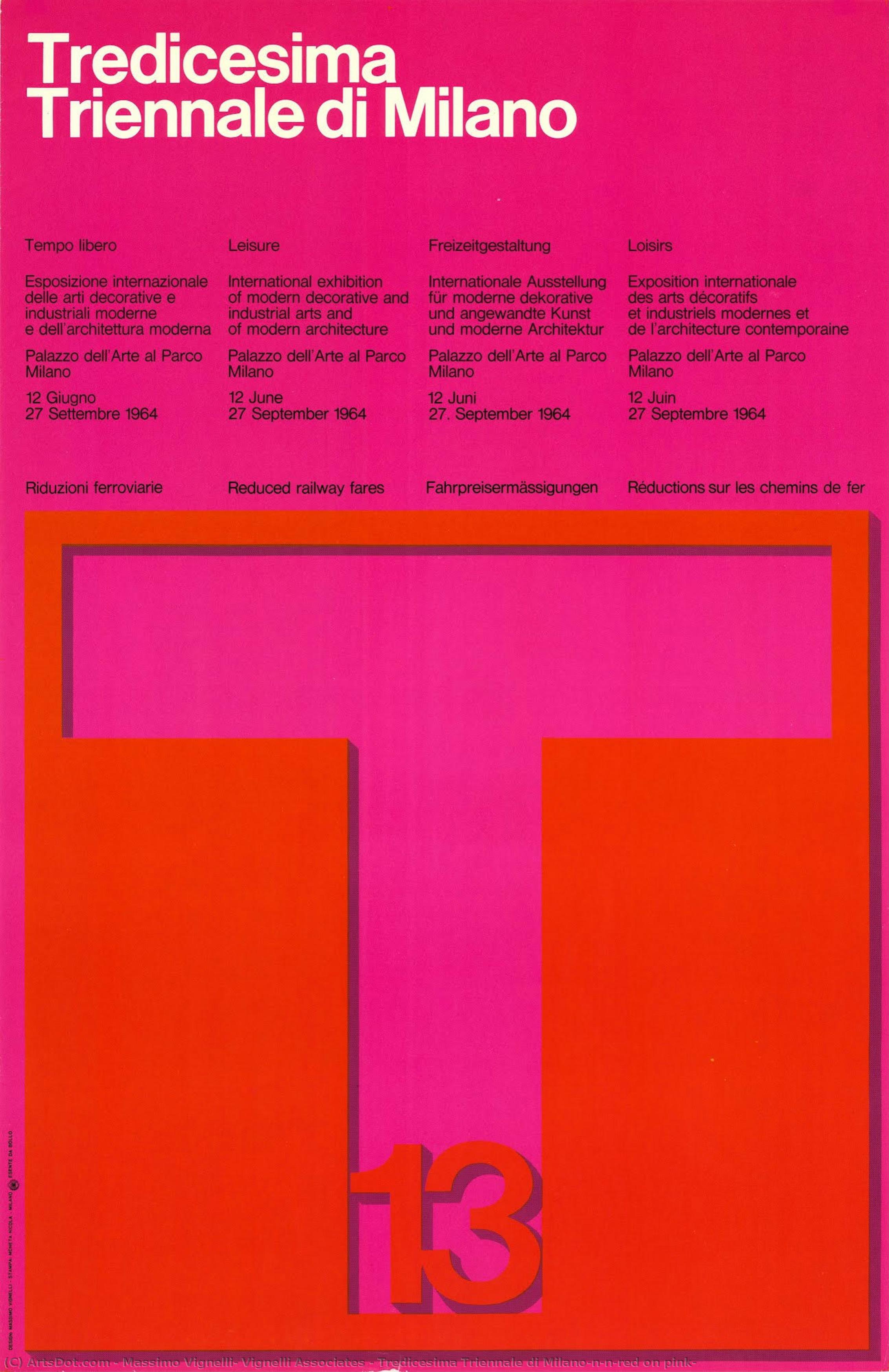 Tredicesima Triennale Di Milano [rot Auf Rosa] — Massimo Vignelli, Vignelli Associates