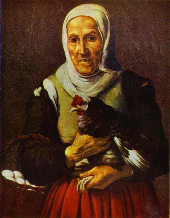 Old Woman With A Hen — Bartolomé Esteban Murillo