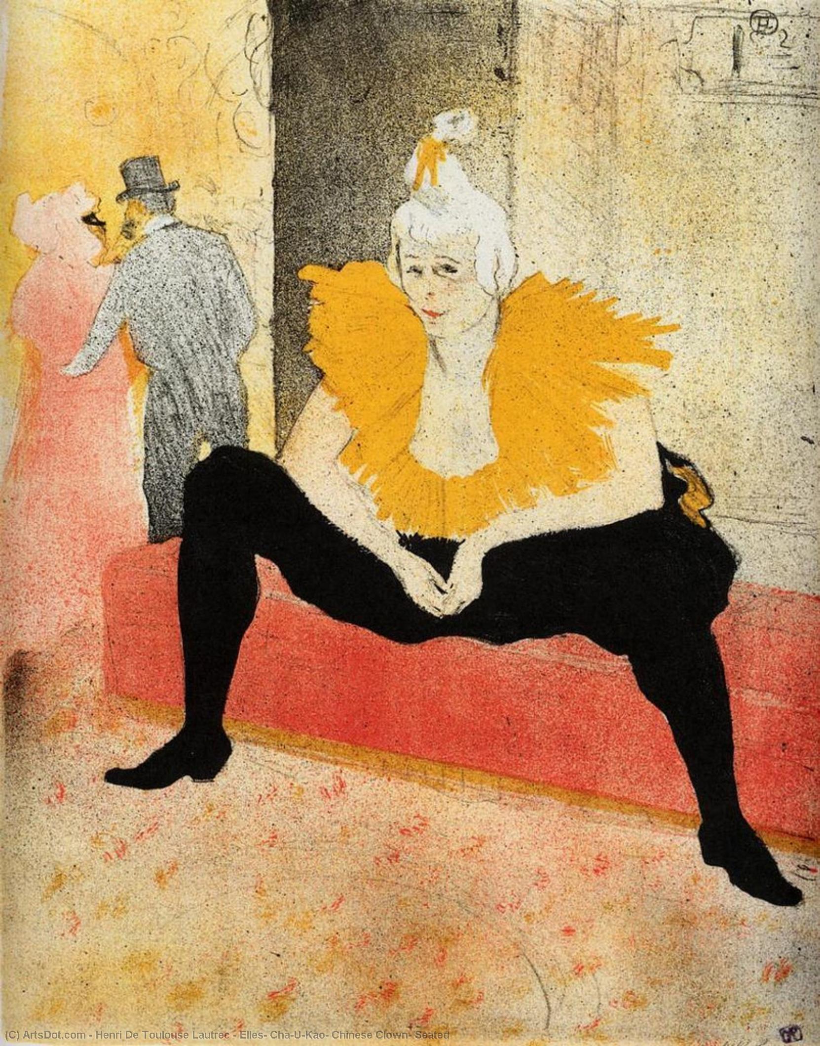 Elles, Cha-u-kao, Chinese Clown, Seated — Henri De Toulouse-lautrec