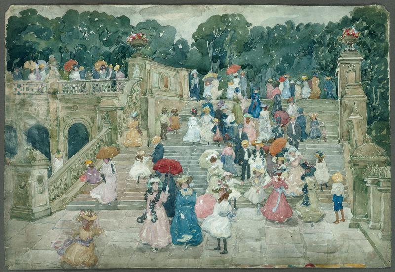 The Terrace Bridge, Central Park — Maurice Brazil Prendergast