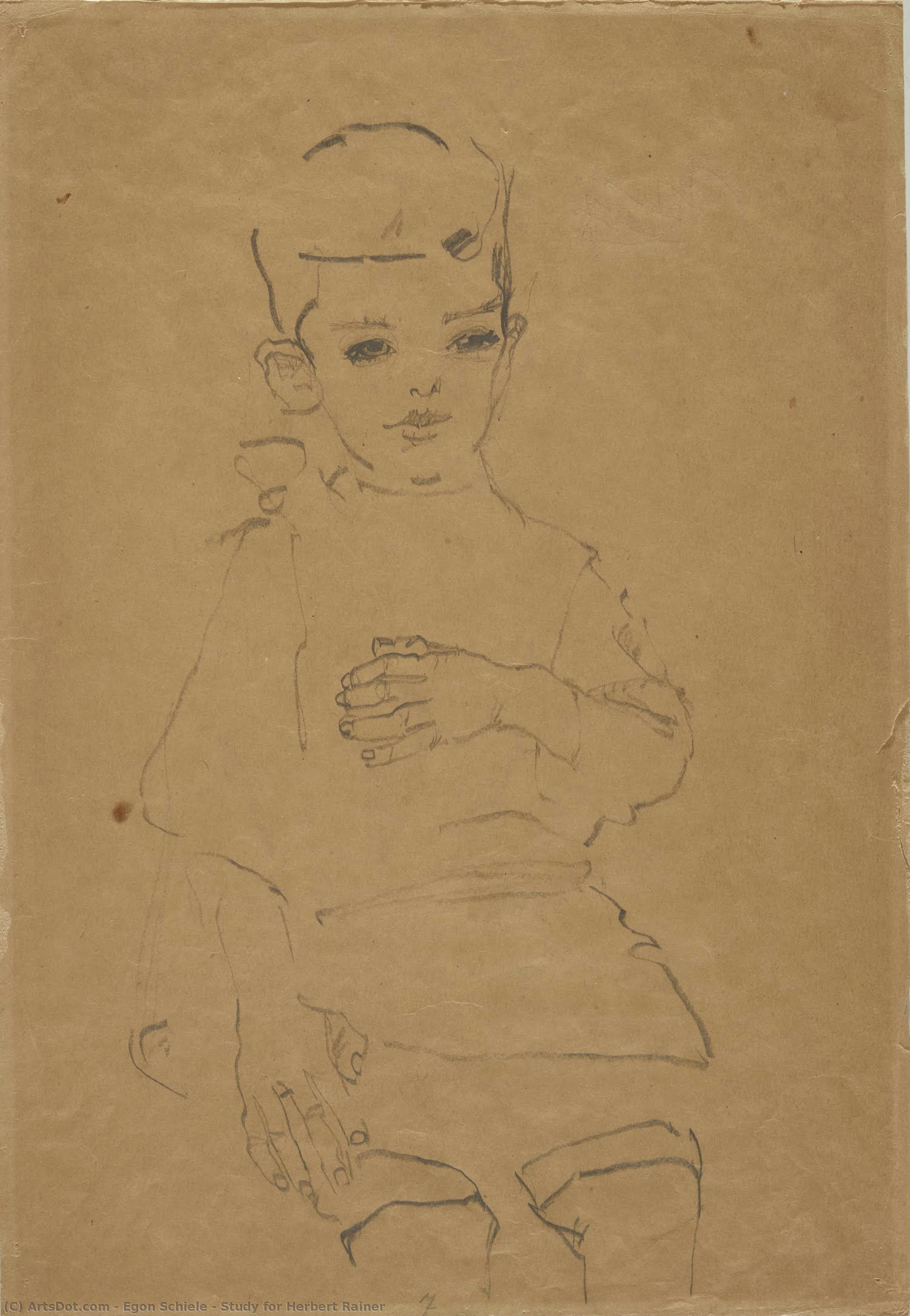 Study For Herbert Rainer — Шиле