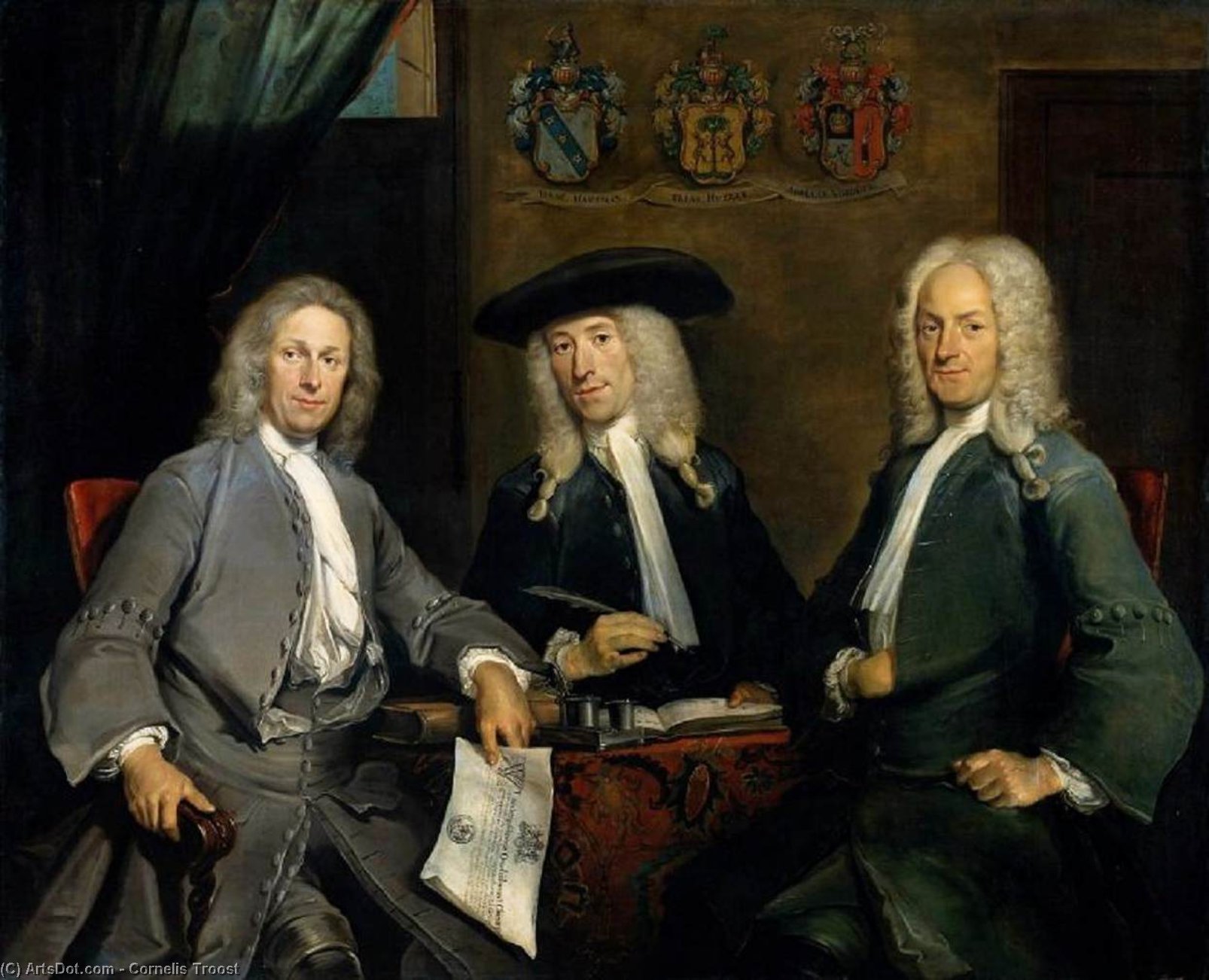 Three Governors Of The Surgeons Guild, Amsterdam — Cornelis Troost