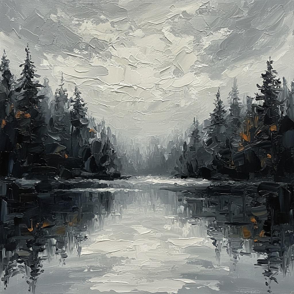 Monolithische Stille: Eine Skulpturale Studie Von Nebel Und Obsidian-waldschatten — Christian Noiret