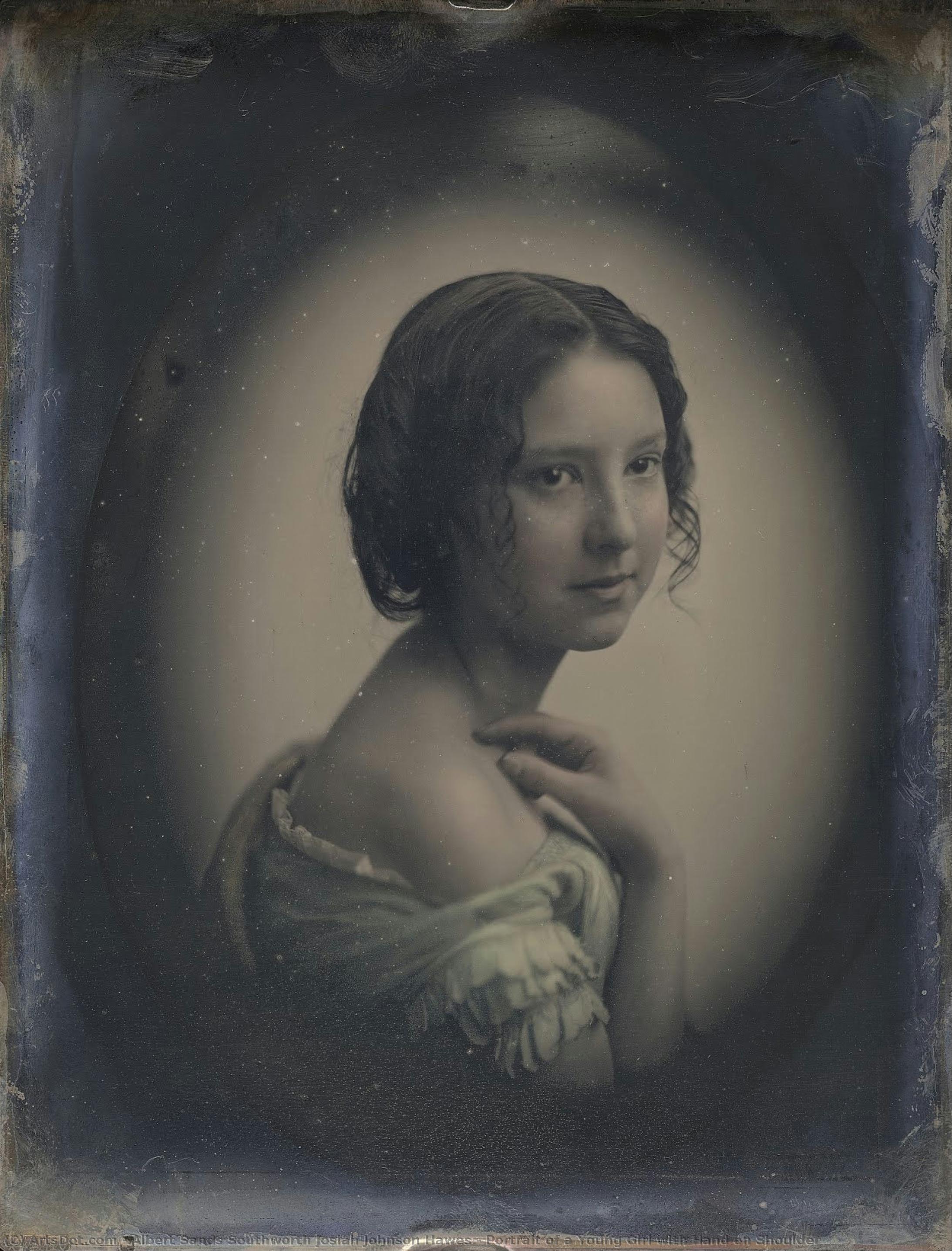 Portrait Of A Young Girl With Hand On Shoulder — Albert Sands Southworth Josiah Johnson Hawes