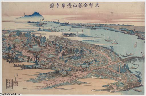 View Of Kinryuzan Sensoji Temple In The Eastern Capital — Toyota Hokkei
