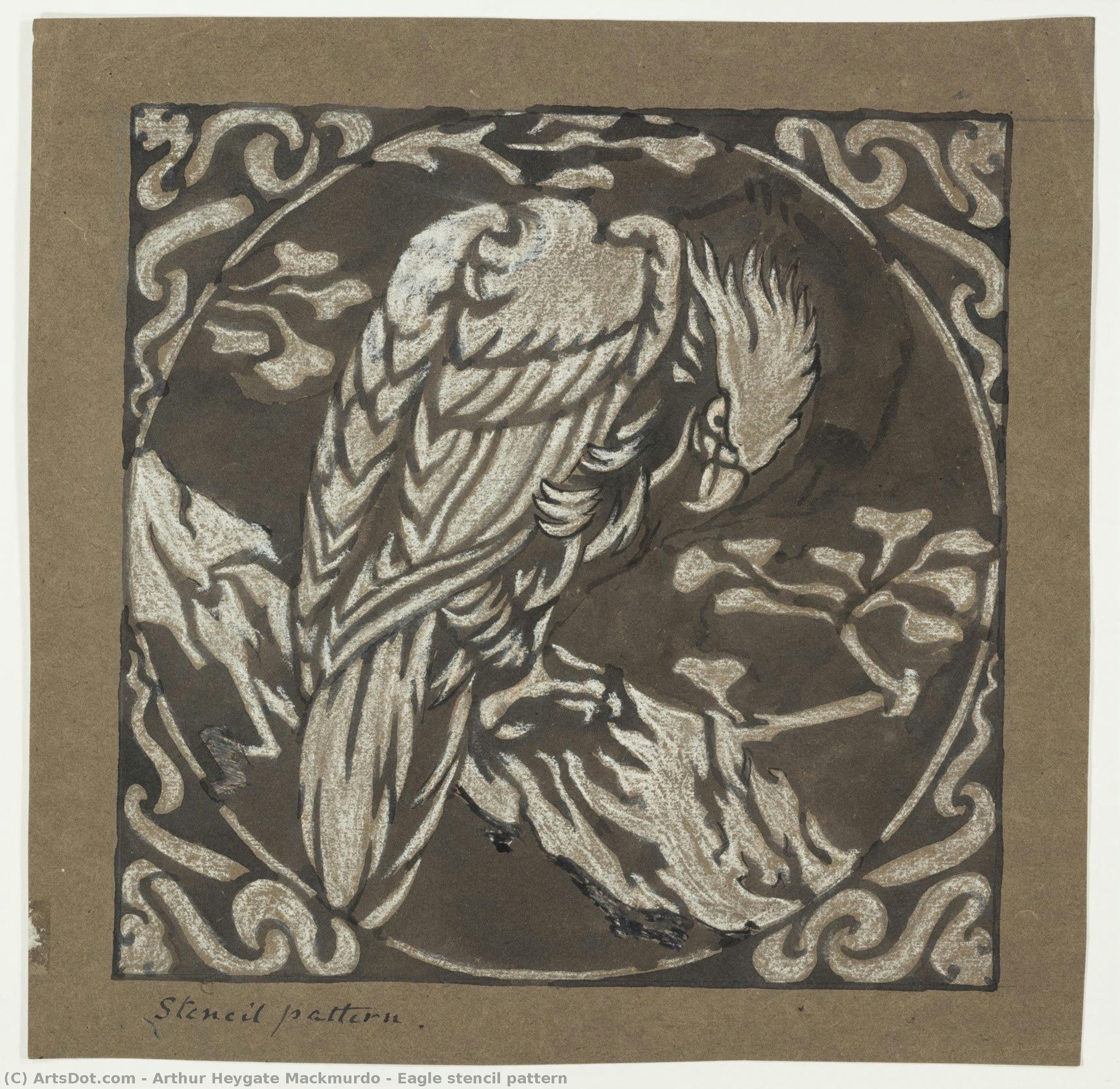 Eagle Stencil Pattern — アーサー・ヘイゲート・マックムルド