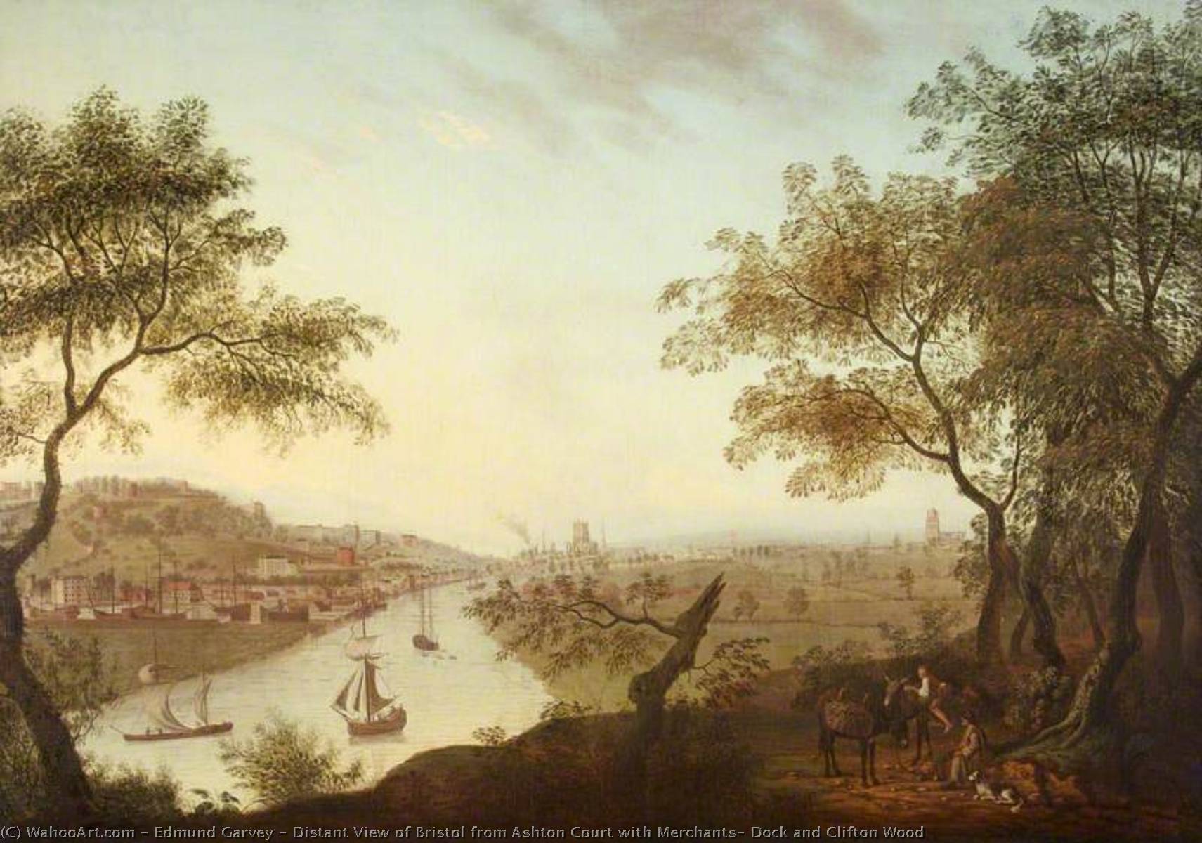 Distant View Of Bristol From Ashton Court With Merchants' Dock And Clifton Wood — Edmund Garvey