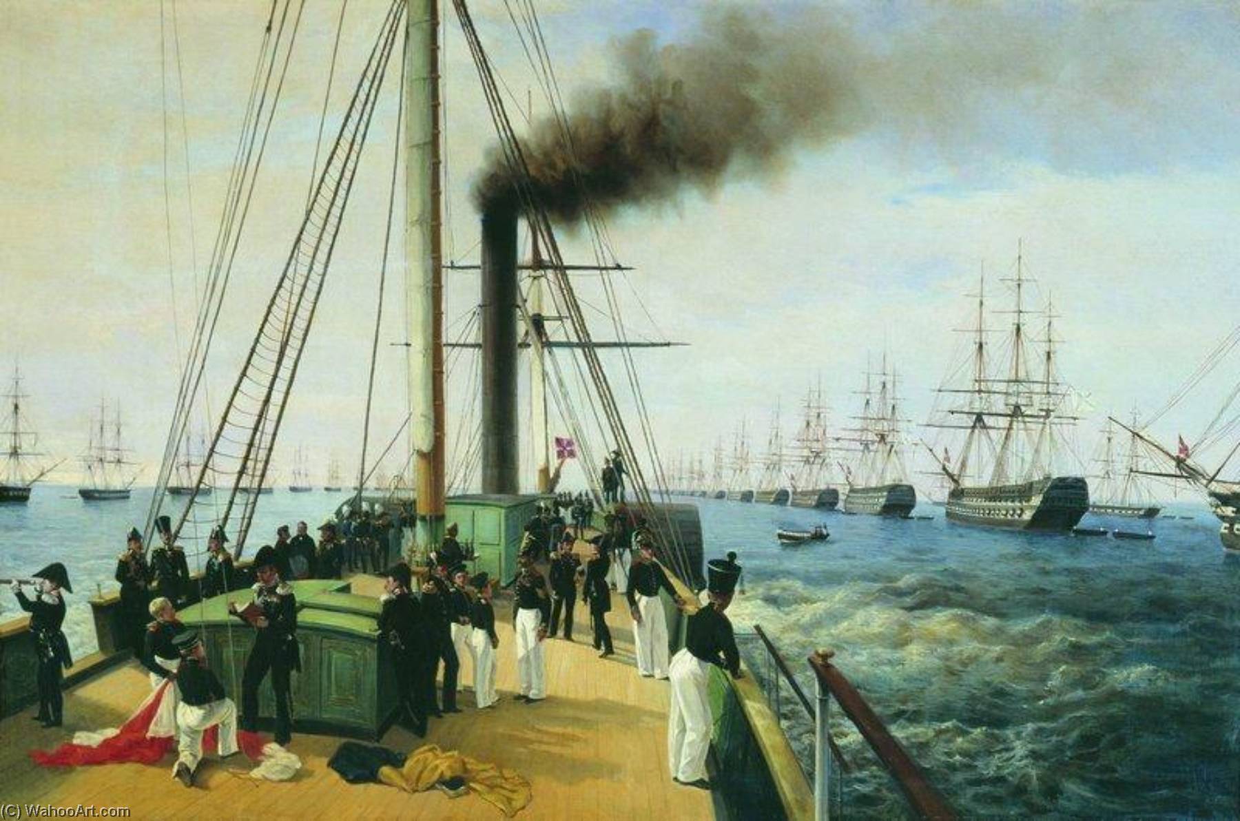 Emperor Nicholas I On The Nevka Steamship — Алексеј Петровић Богољубов