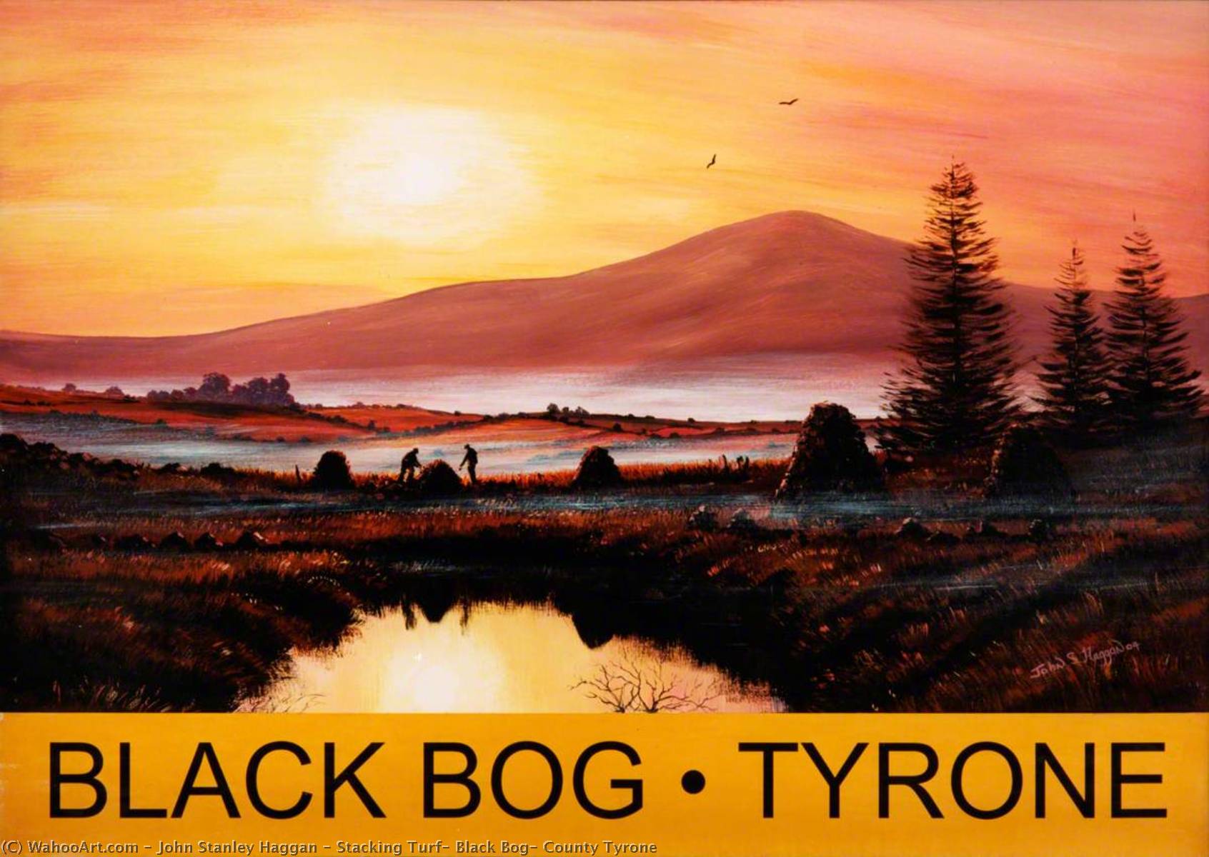 Stacking Turf, Black Bog, County Tyrone — John Stanley Haggan