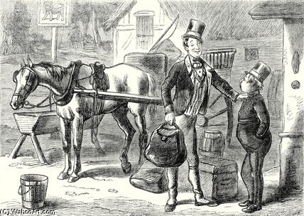 Sam Looked At The Fat Boy With Great Astonishment — Hablot Knight Browne