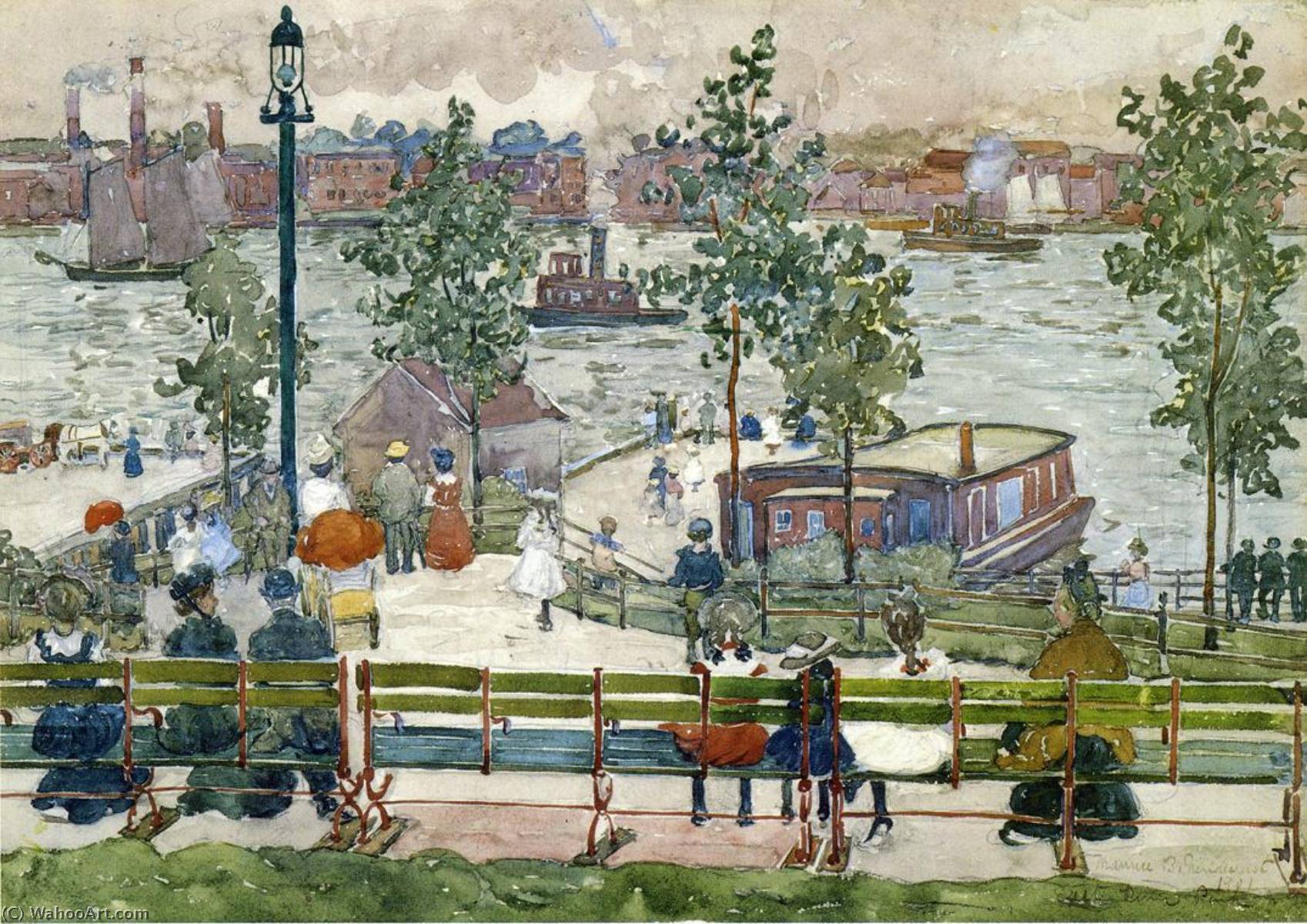 East River Park — Maurice Brazil Prendergast