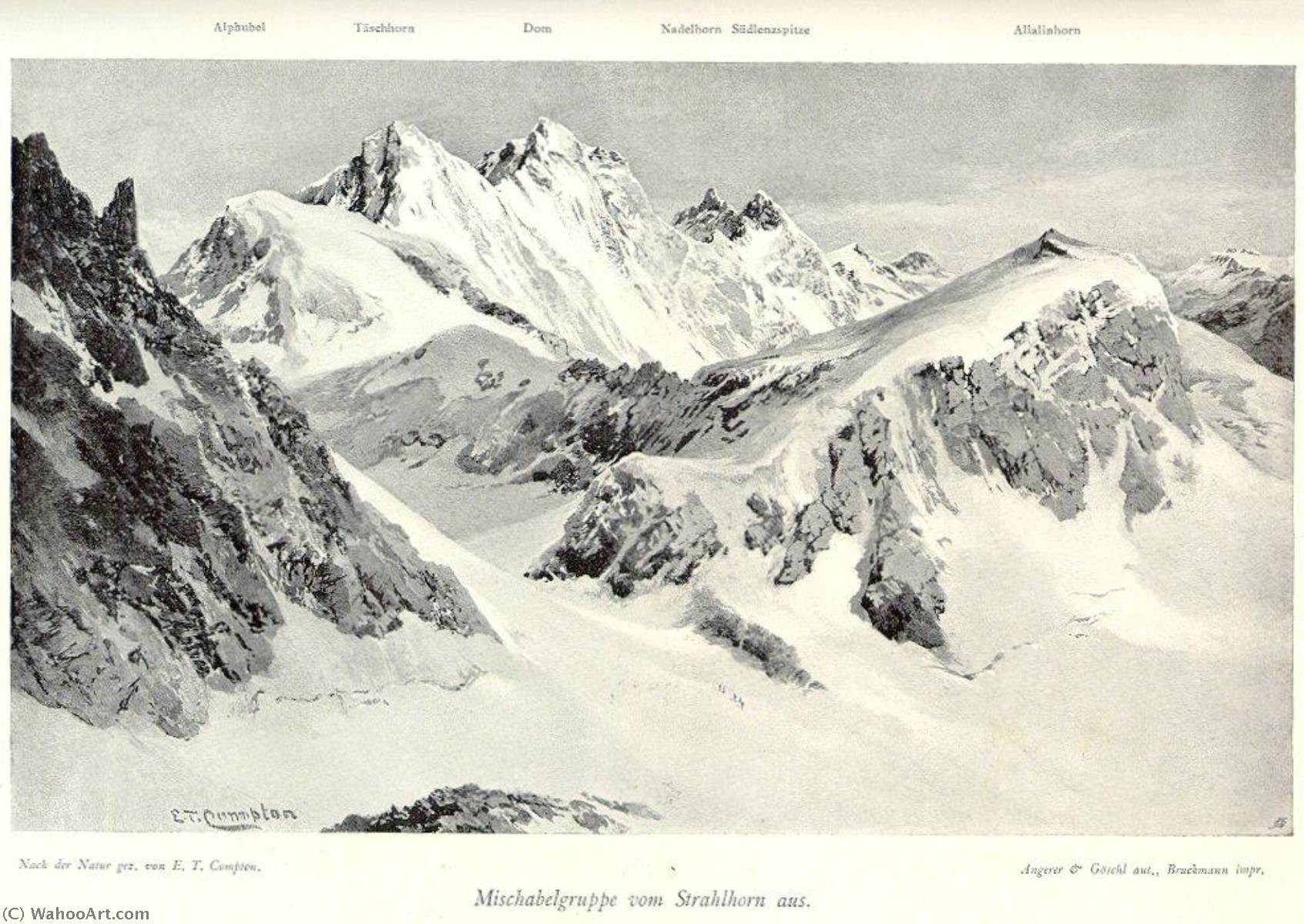 Deutsch Mischabelgruppe Vom Strahlhorn Aus — Edward Theodore Compton