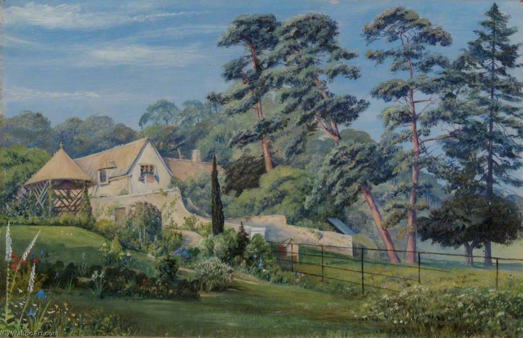 Ausblick Auf Alderley Mit Sommerhaus Links — Marianne North