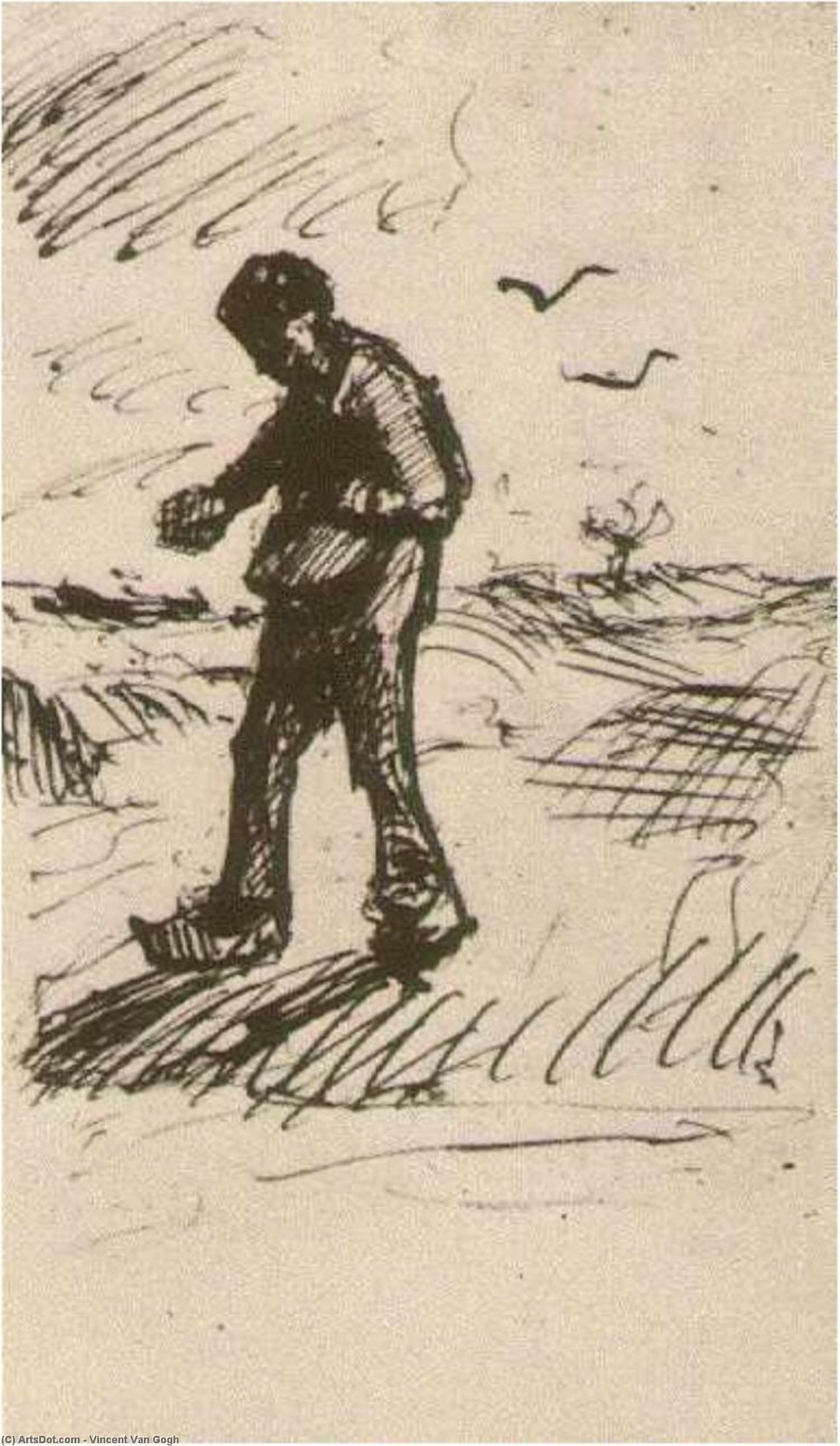 Sembrador Mirando Hacia La Izquierda — Vincent Willem Van Gogh