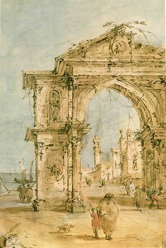 Triumphal Arch On The Embankment — Francesco Lazzaro Guardi