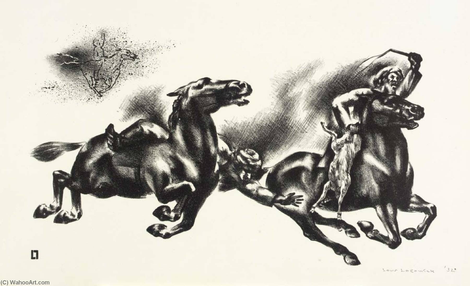 Goat Ripping, Tajikistan — Louis Lozowick