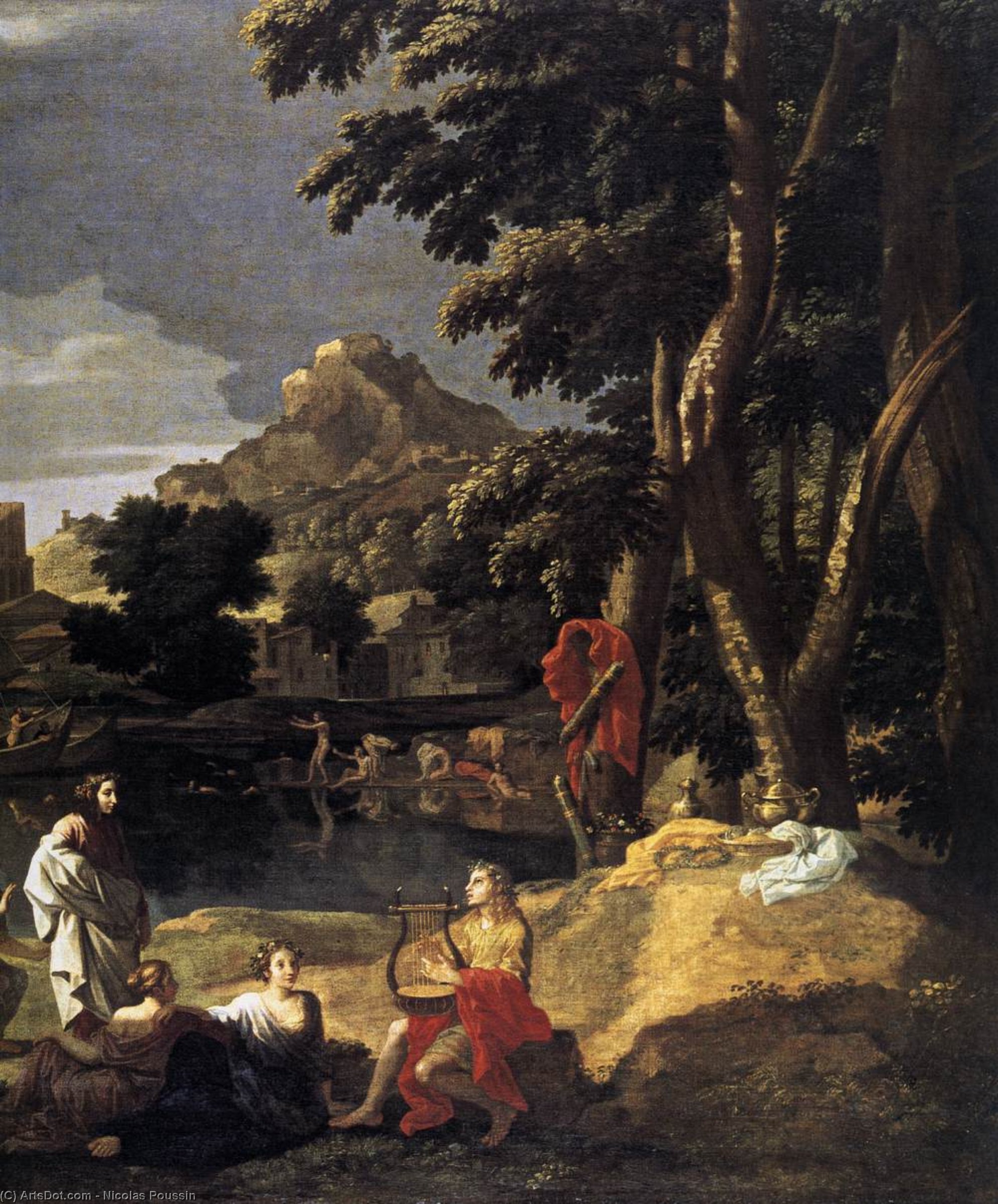 Paisaje Con Orfeo Y Eurídice — Nicolás Poussin