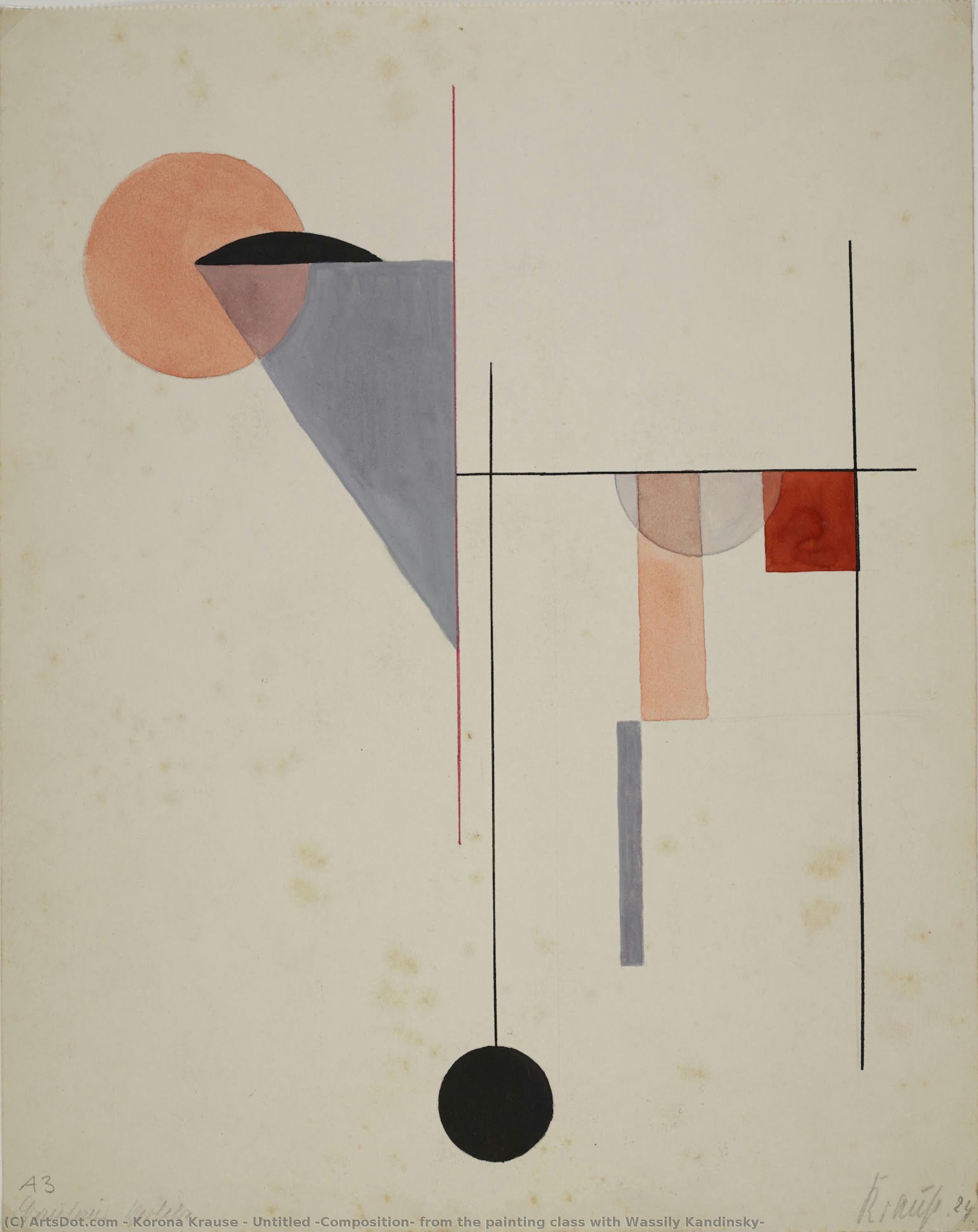 Untitled (composition, From The Painting Class With Wassily Kandinsky) — Korona Krause