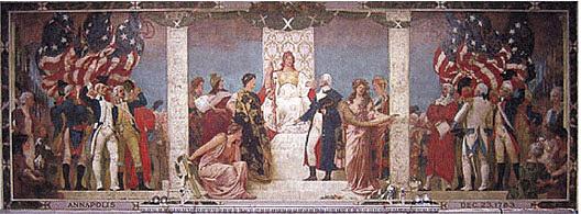 Washington Resigning His Commission, (painting) — Edwin Howlan