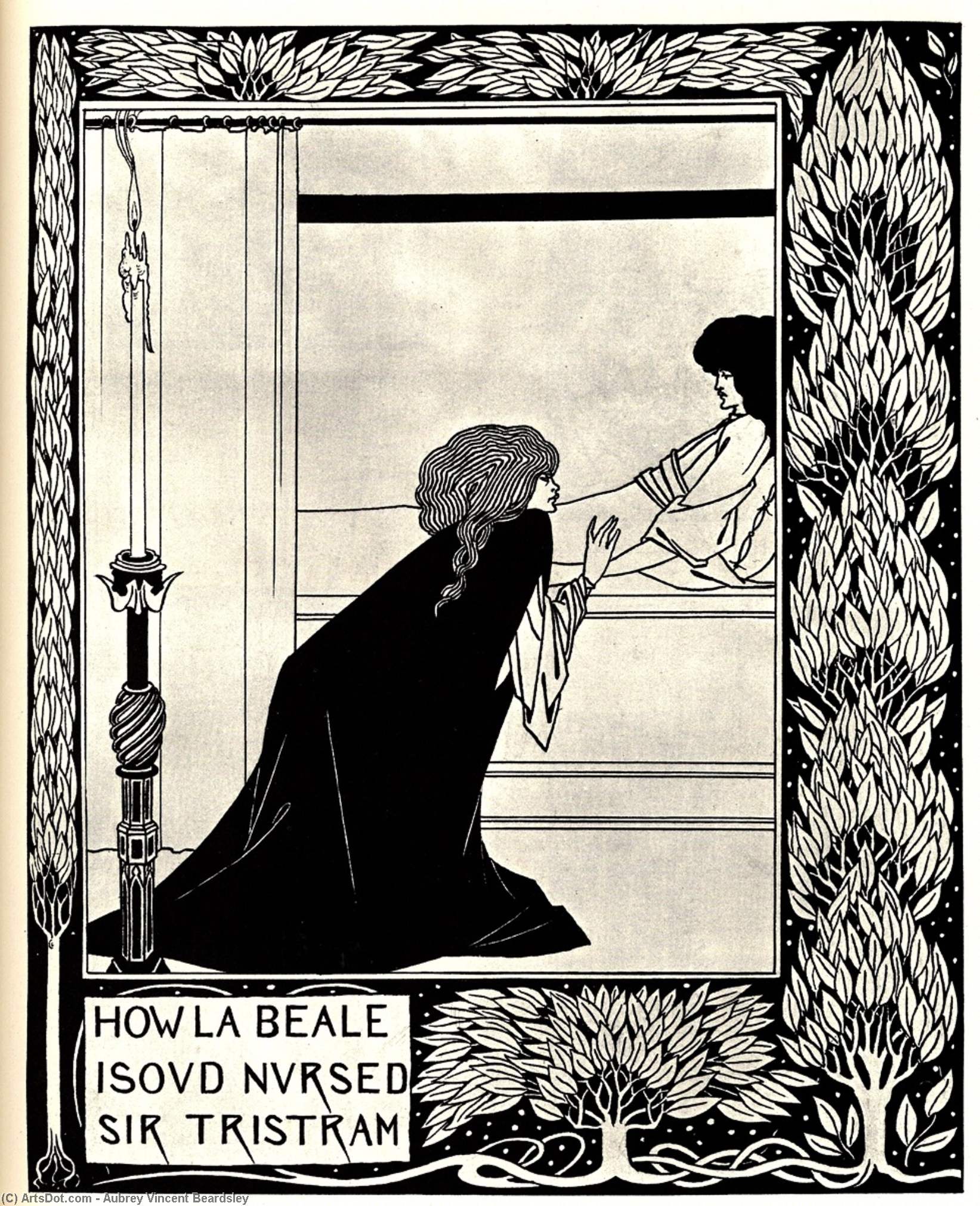 How La Beale Isoud Nursed Sir Tristram — Aubrey Vincent Beardsley