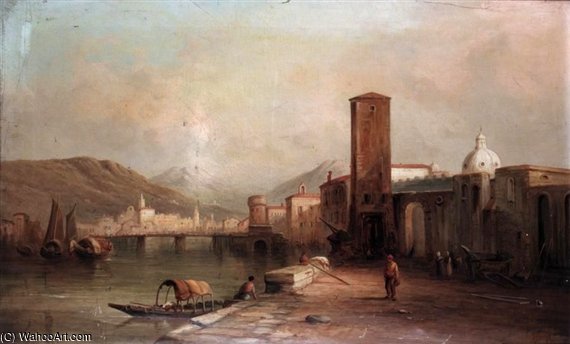 A Port Scene — Alfred Pollentine