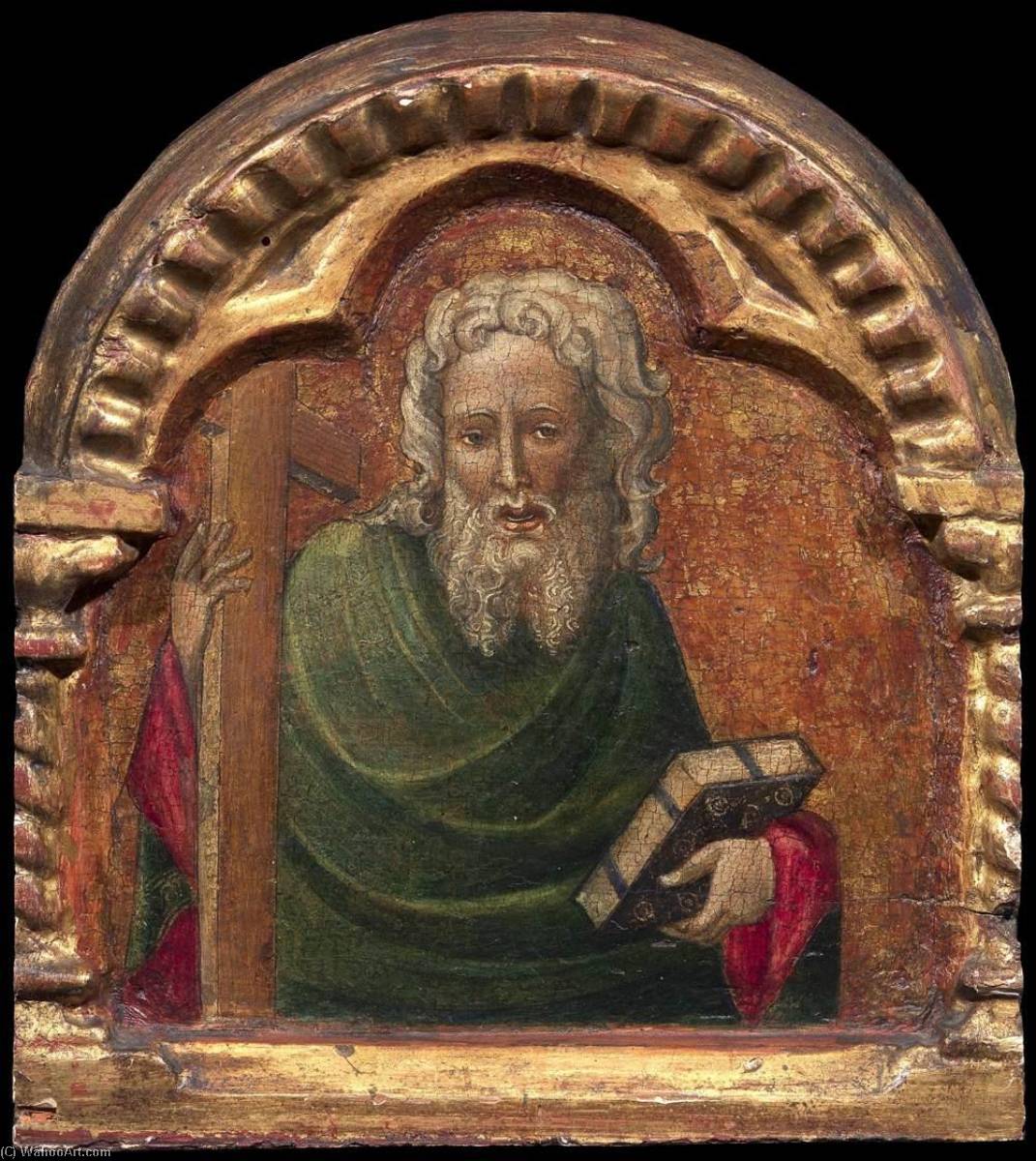 St Luke With The Cross And The Gospel — Franceschino Zavattari