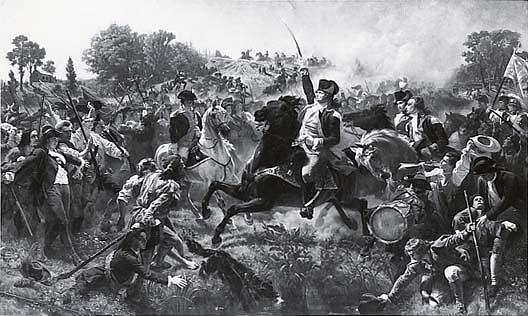 Washington Rallying The Troops At Monmouth, (painting) — Emanuel Gottlieb Leutze