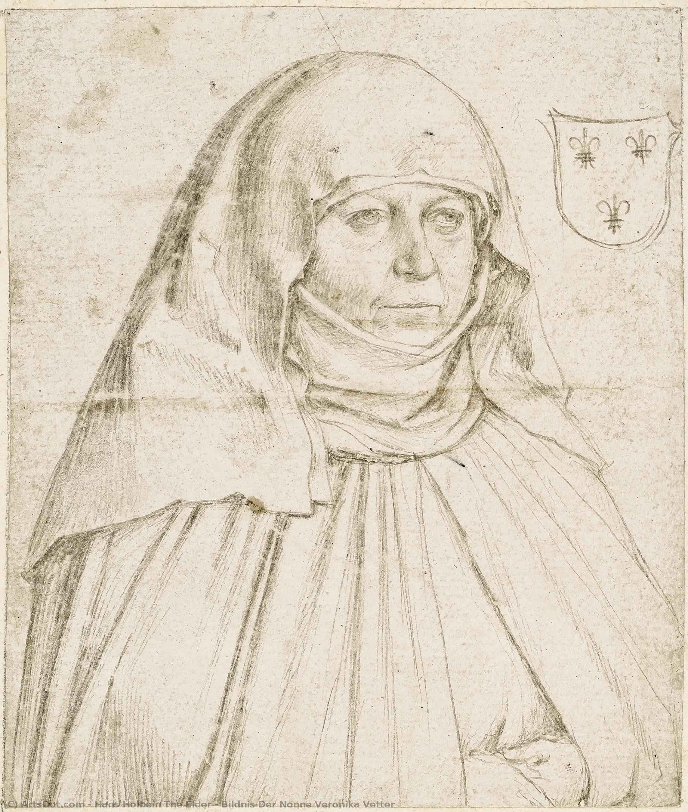 Bildnis Der Nonne Veronika Vetter — Hans Holbein The Elder