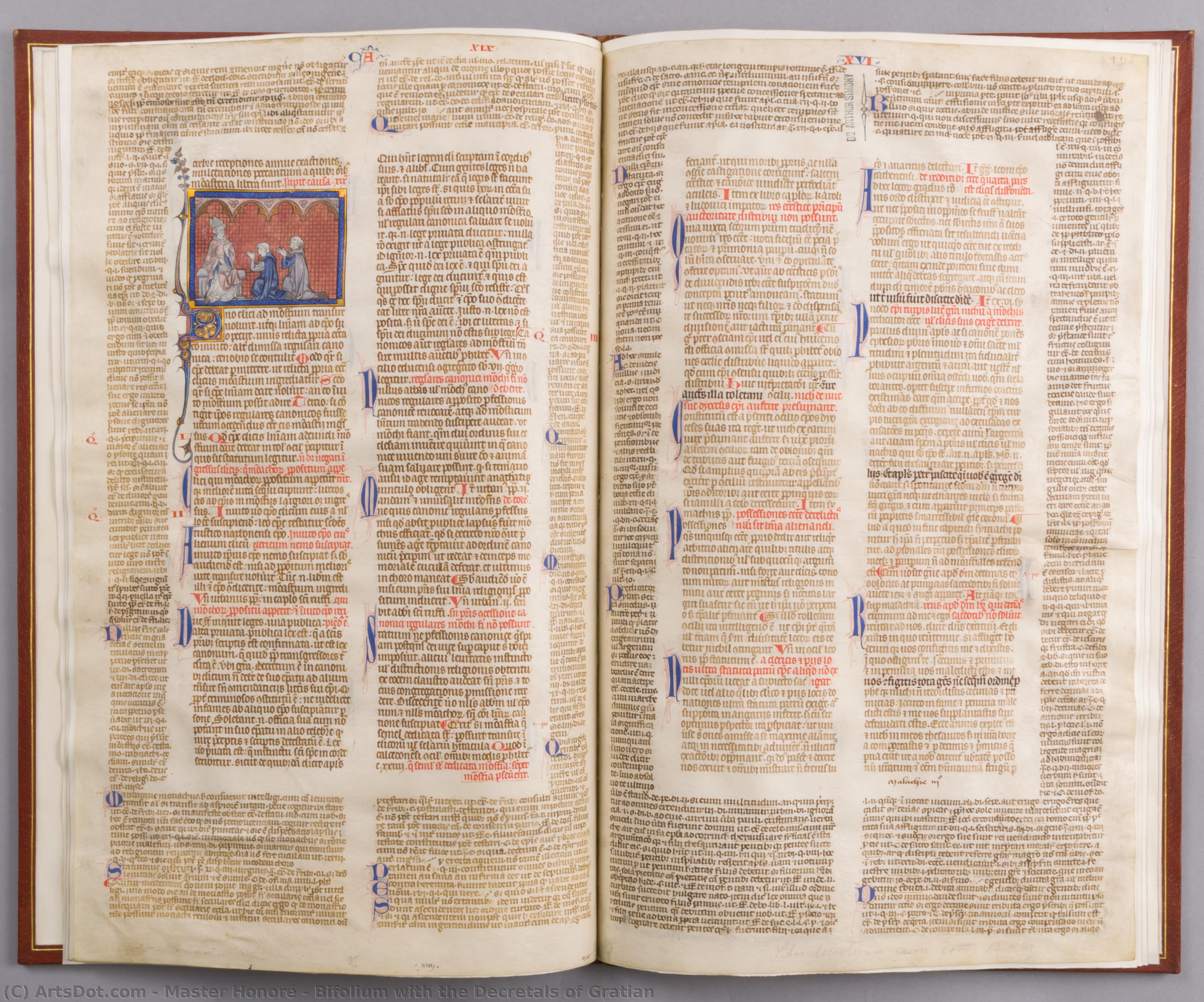 Bifolium With The Decretals Of Gratian — Master Honoré