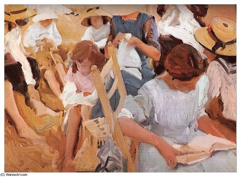 Sobre La Arena Playa De Zarauz — Joaquín Sorolla Y Bastida