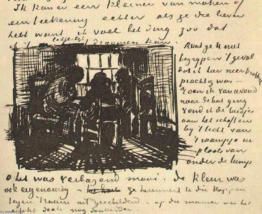 Drei Personen Sitzen Am Fenster — Vincent Willem Van Gogh